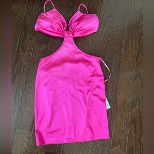 Pink dress with side cut outs